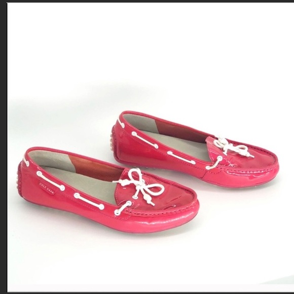 Cole HAAN Grant LT Marquis Pink Women’s 5.5 Preppy Patent Leather Loafers - Picture 8 of 8